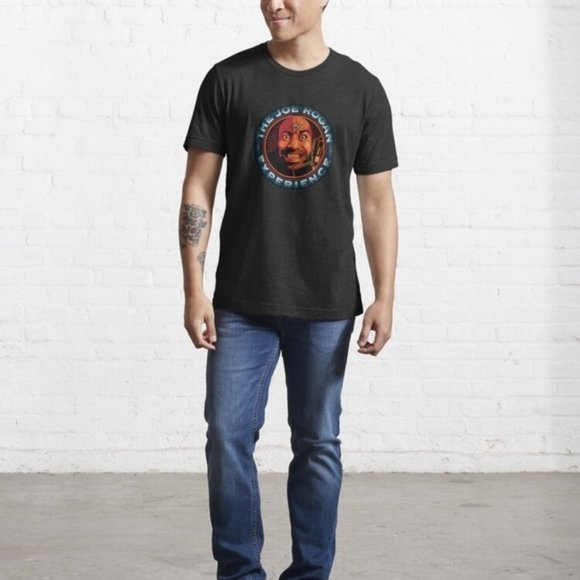 Joe Rogan Experience Faded Graphic Short Sleeve Black Crewneck T Shirt - Picture 1 of 6